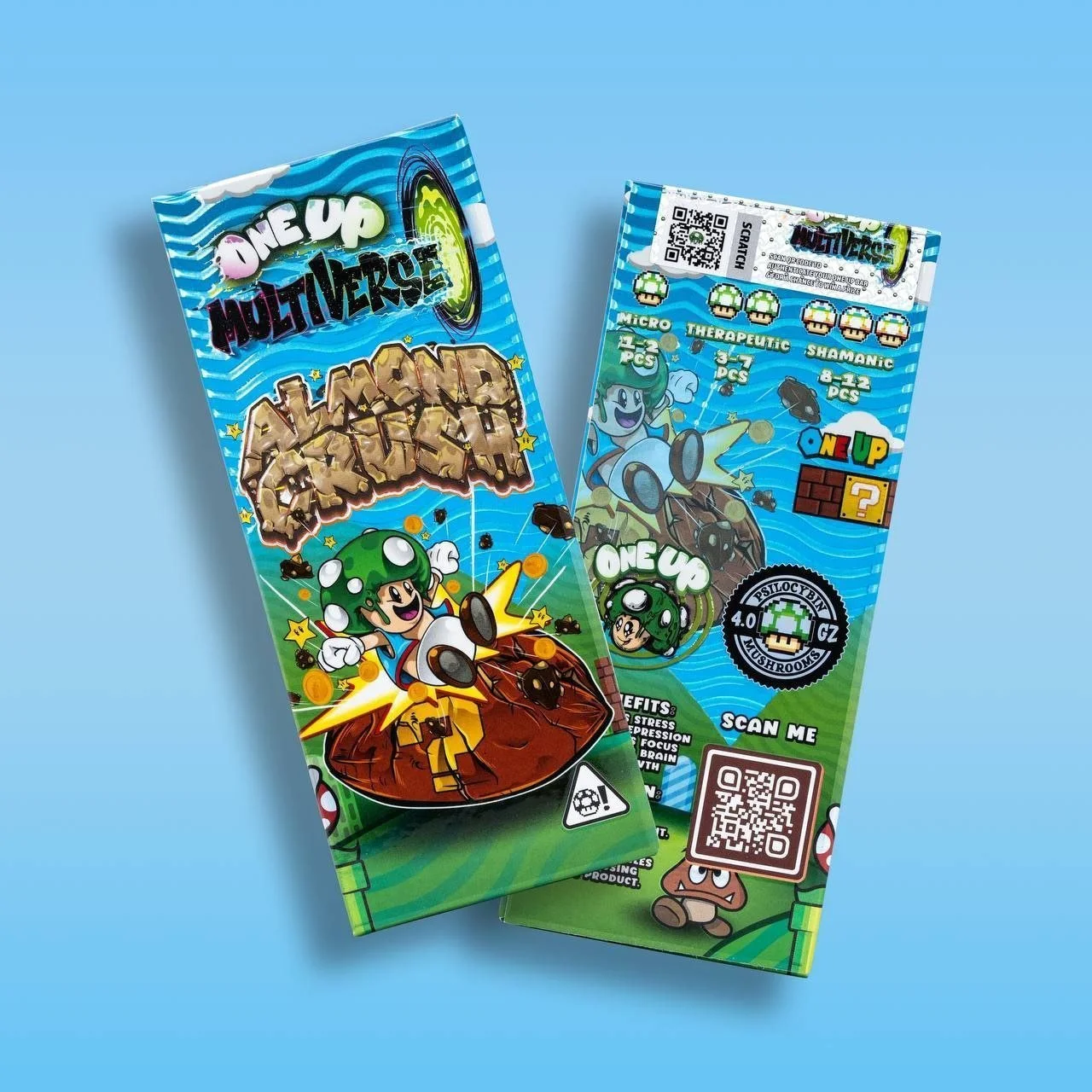 one up multiverse almond crush chocolate bar one up multiverse almond crush chocolate bar