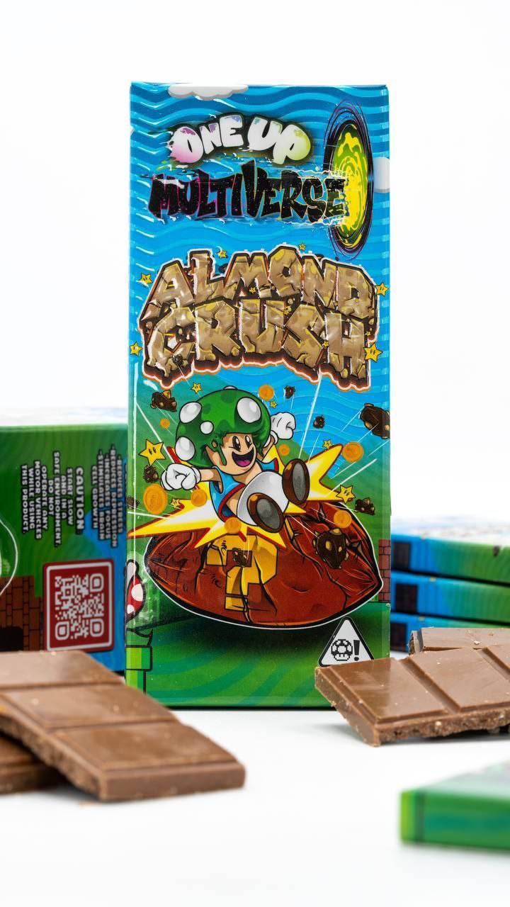 one up multiverse almond crush chocolate bar one up multiverse almond crush chocolate bar